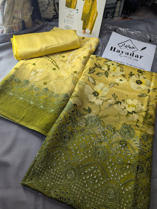 3Piece Boring Embroidery Export Quality Print Viscose Winter Collection – 2025