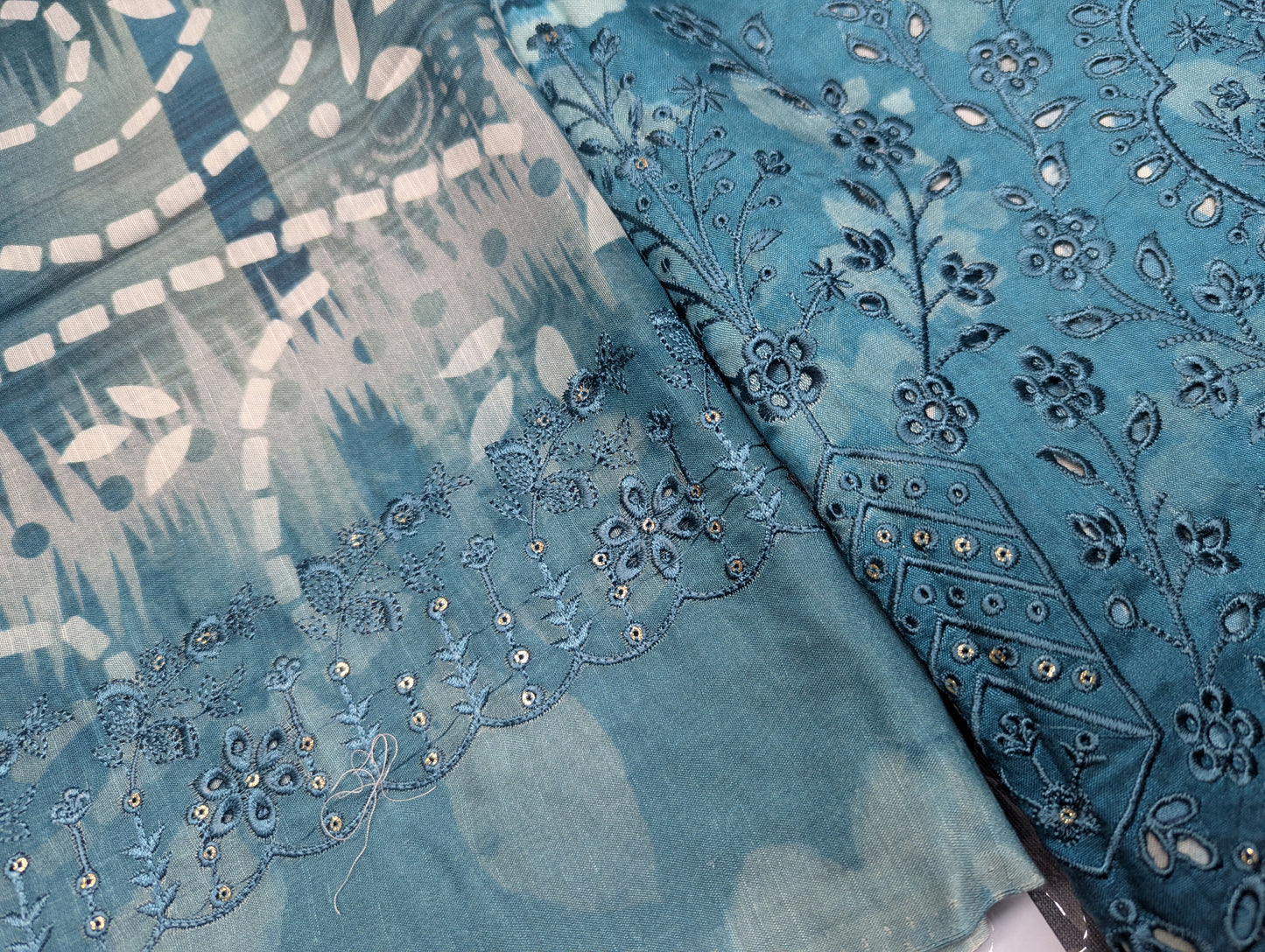 3Piece Boring Embroidery Export Quality Print Viscose Winter Collection – 2025 | Sea Green Color