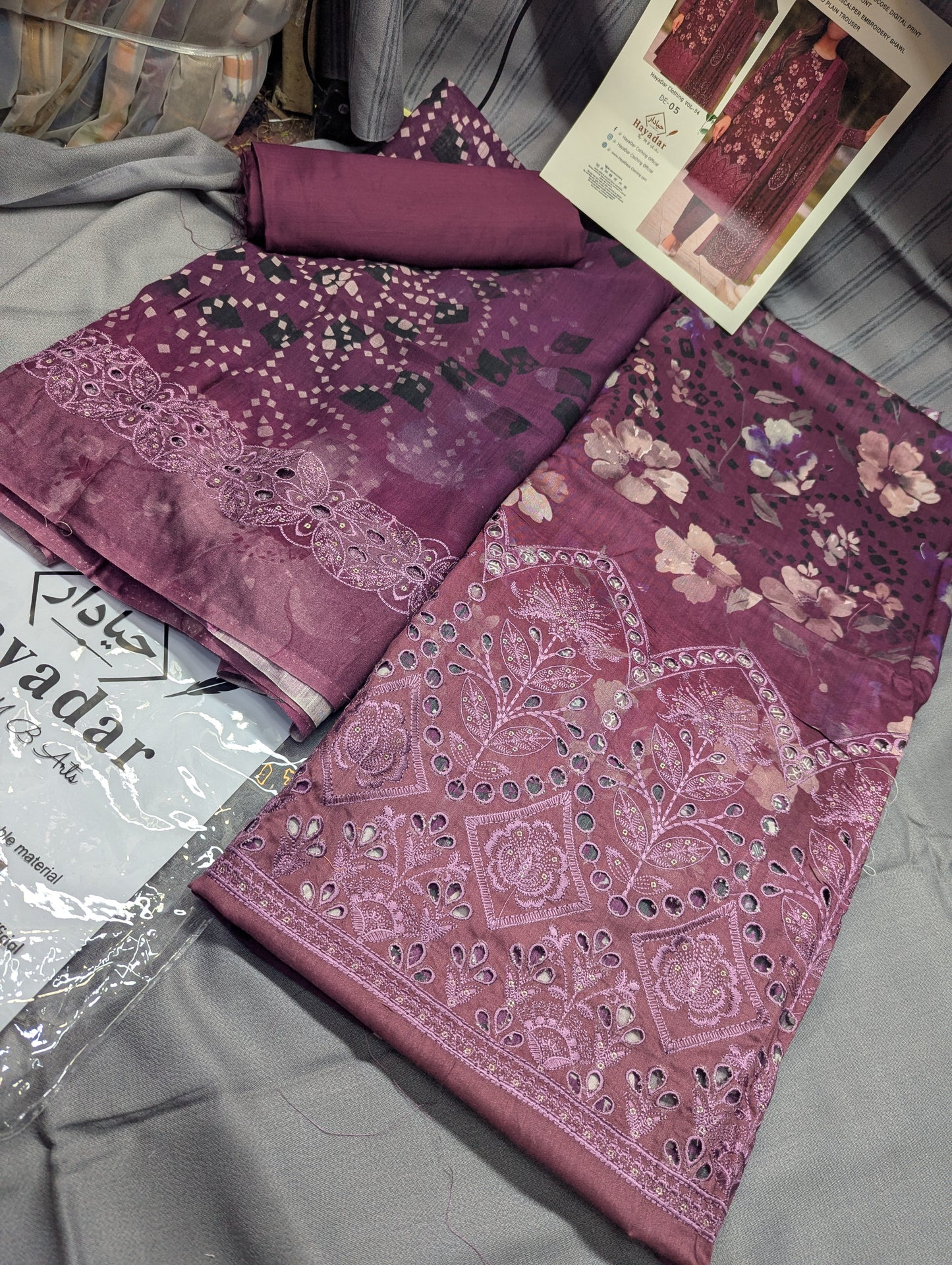 3Piece Boring Embroidery Export Quality Print Viscose Winter Collection – 2025 | Pink Color