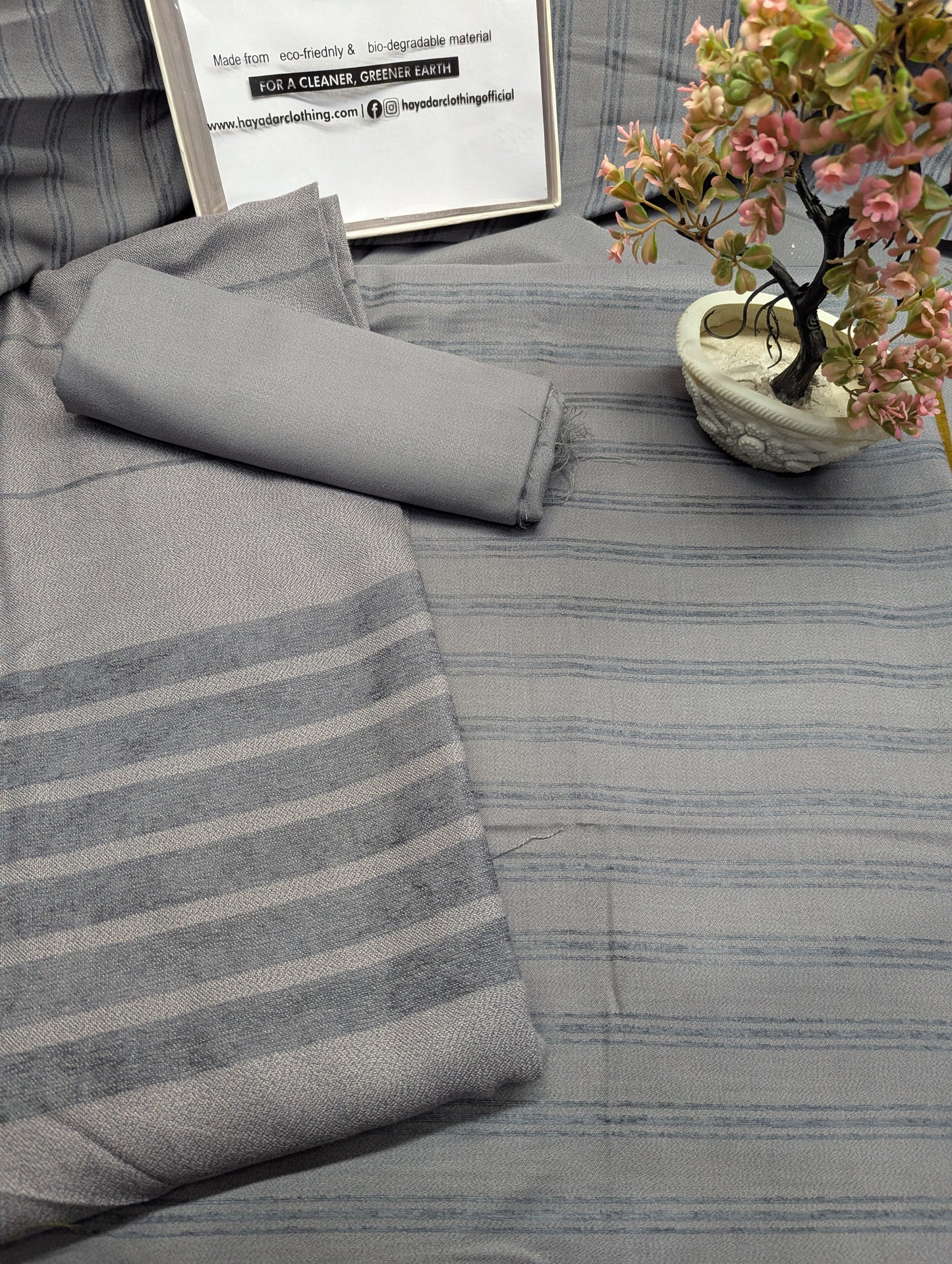 3Pc Suit | Velvet Lining Marina Suit Allover With Shawl | New Arrival 2025 Beautiful Gift | Grey Color