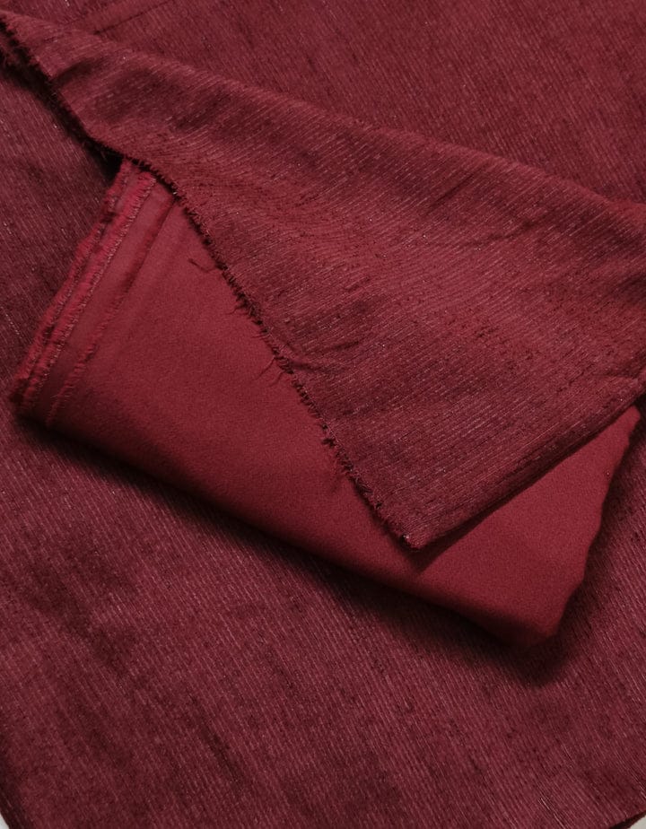 2PC - Peach Wool Velvet – Ultra-Premium Winter Fabric (Mahroon Color)
