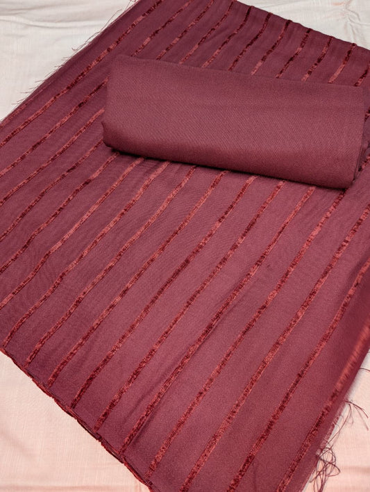 2PC ALPINE VELVET MARINA 2025 WINTER COLLECTION (REDISH MEHRON)