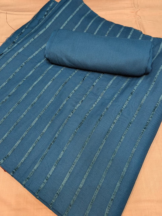 2PC ALPINE VELVET MARINA 2025 WINTER COLLECTION (ZINC BLUE COLOR)