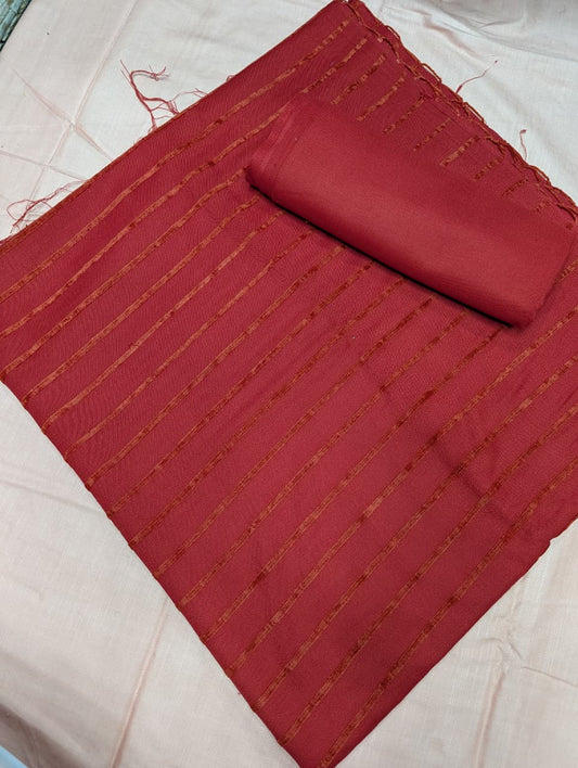 2PC ALPINE VELVET MARINA 2025 WINTER COLLECTION (REDISH CARROT)