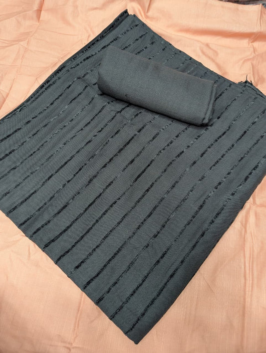 2PC ALPINE VELVET MARINA 2025 WINTER COLLECTION (DARK GRAY)