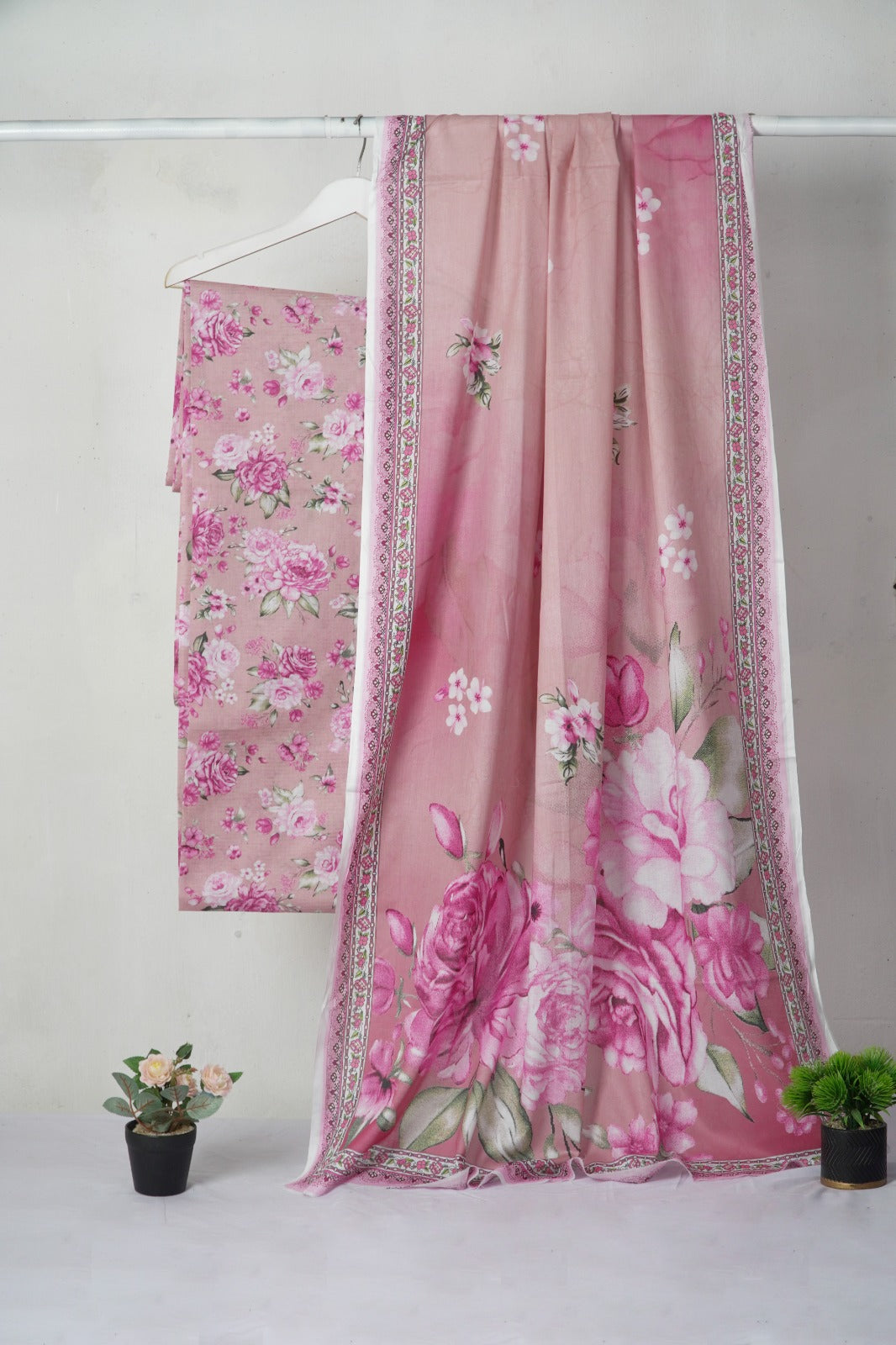 3PC Baroque Digital Print Bana Dora – Elegant Lawn Summer Collection (DA009)