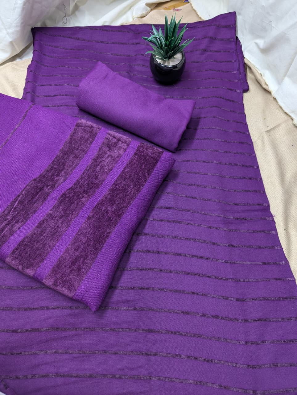 3PC - Alpine Velvet Dhank Marina – Exclusive Winter Collection (Porpul Color)