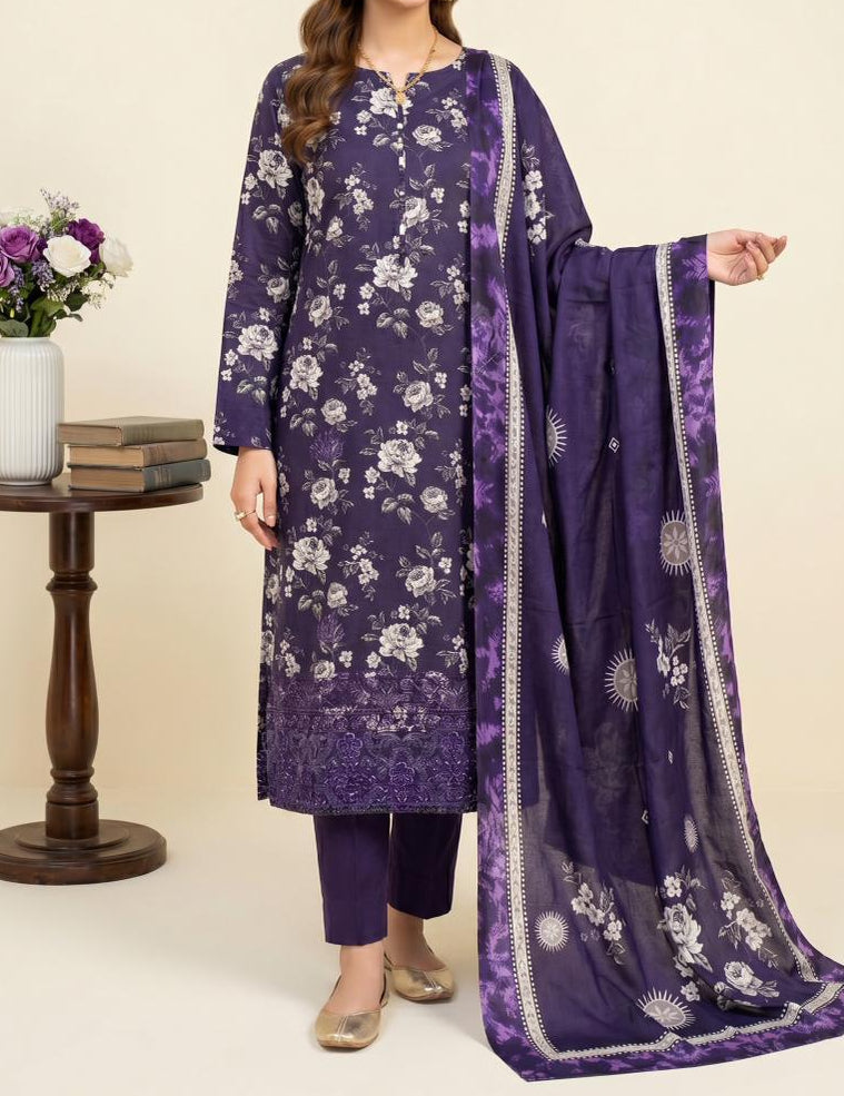 3-PC Print Apliq Embroidery Collection