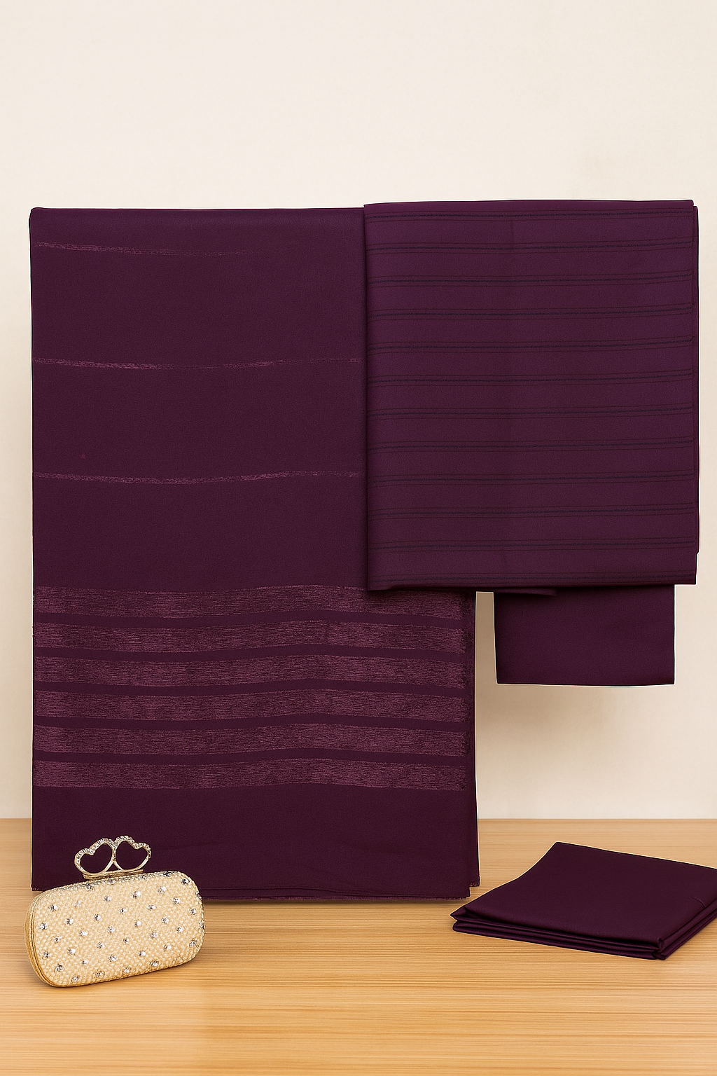 Marina Triple Line Zari Velvet 3piece Collection 2025