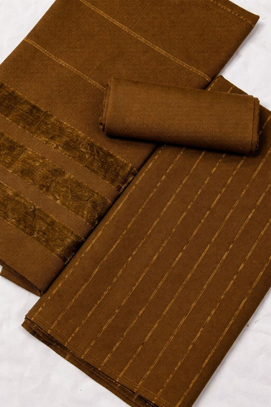 3PC - Alpine Velvet Dhank Marina – Exclusive Winter [DARK MAHNDI COLOR]