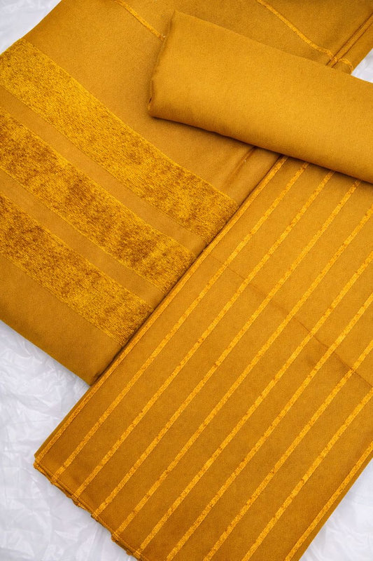 3PC - Alpine Velvet Dhank Marina – Exclusive Winter Collection (Mustard)