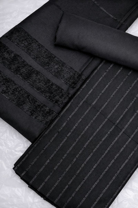 3PC - Alpine Velvet Dhank Marina – Exclusive Winter Collection (BLACK)