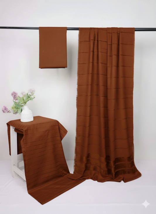 Alpine Velvet Dhank Marina (3-Piece) – Exclusive Winter Collection (Rust)