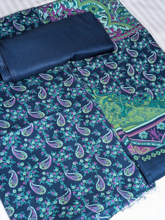 Premium Lilen 3PC Collection - Design 2 (Navy Blue)