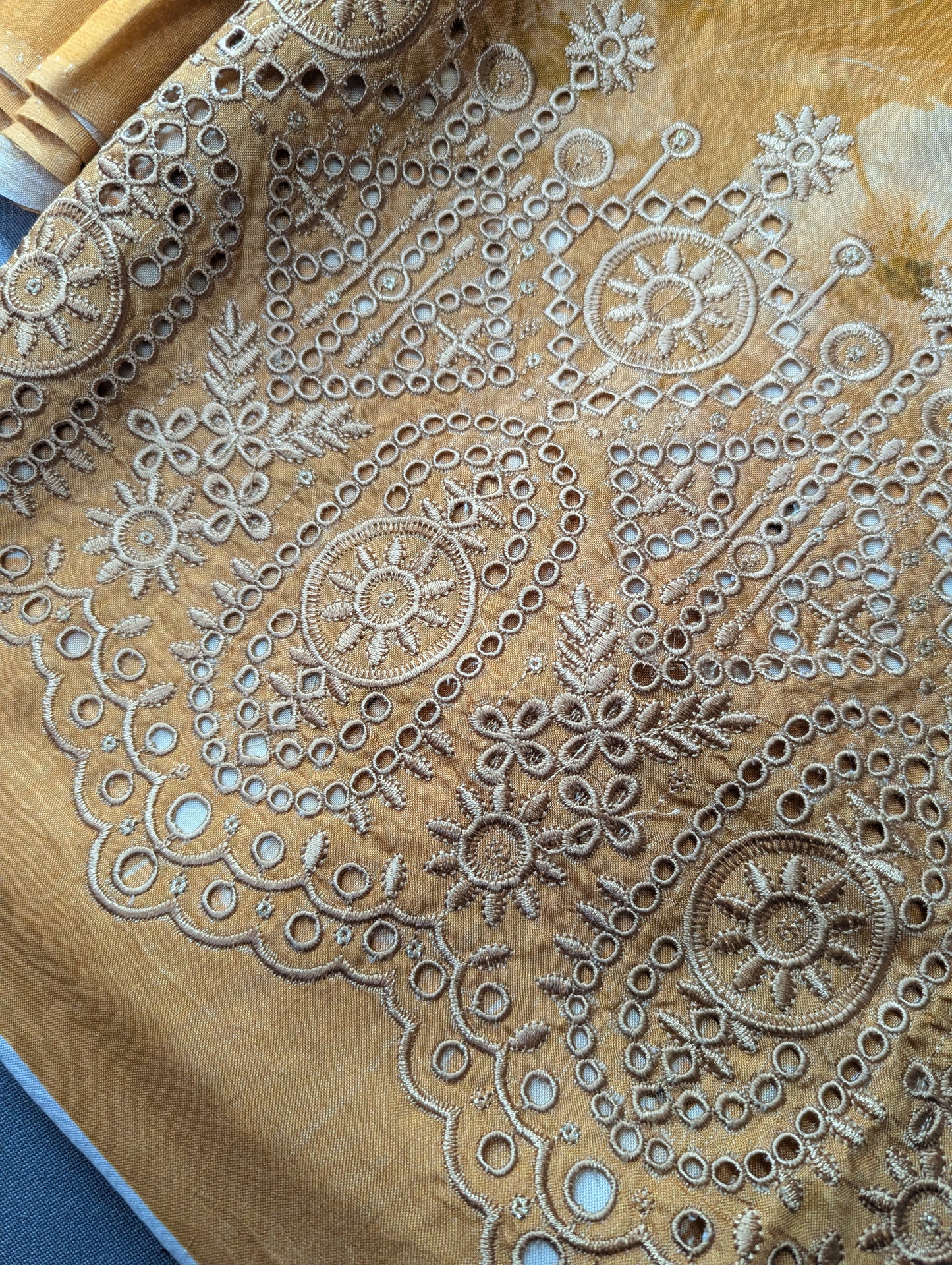 3Piece Boring Embroidery Export Quality Print Viscose Winter Collection – 2025 | Orange Color