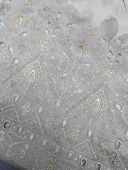 3Piece Boring Embroidery Export Quality Print Viscose Winter Collection – 2025 | Off-White Color