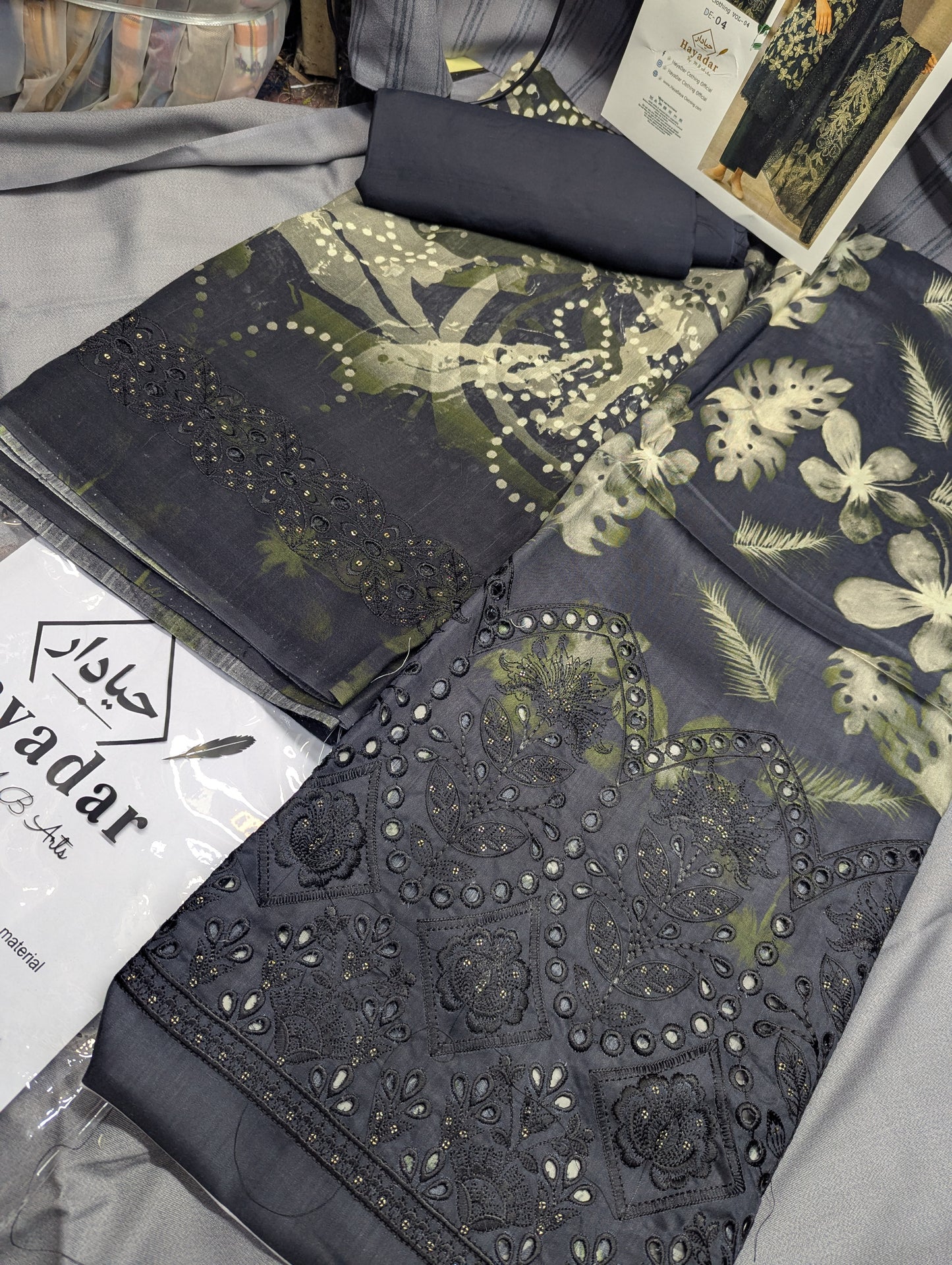 3Piece Boring Embroidery Export Quality Print Viscose Winter Collection – 2025 | Black Color