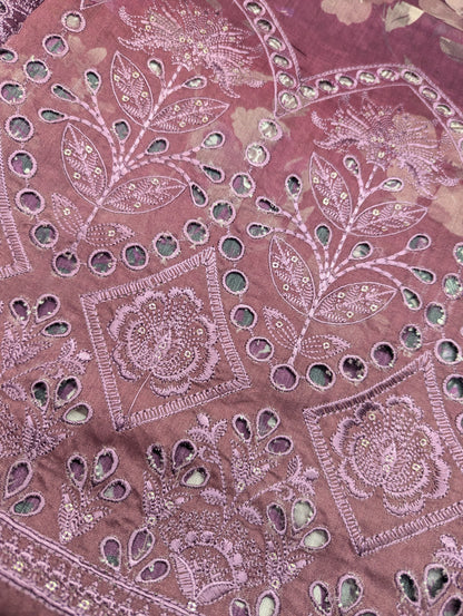 3Piece Boring Embroidery Export Quality Print Viscose Winter Collection – 2025 | Pink Color