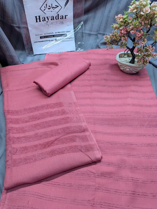 3Pc Suit | Velvet Lining Marina Suit Allover With Shawl | New Arrival 2025 Beautiful Gift | Baby Pink Color