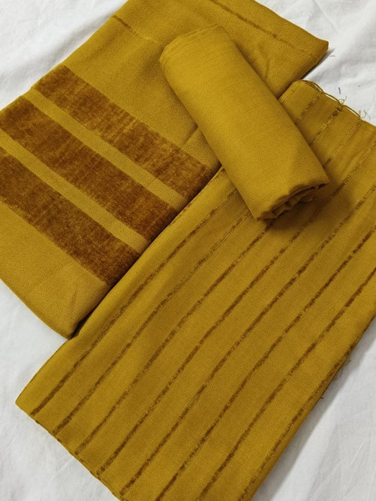 Alpine Velvet Dhank Marina (3-Piece) – Exclusive Winter Collection (Yellow)