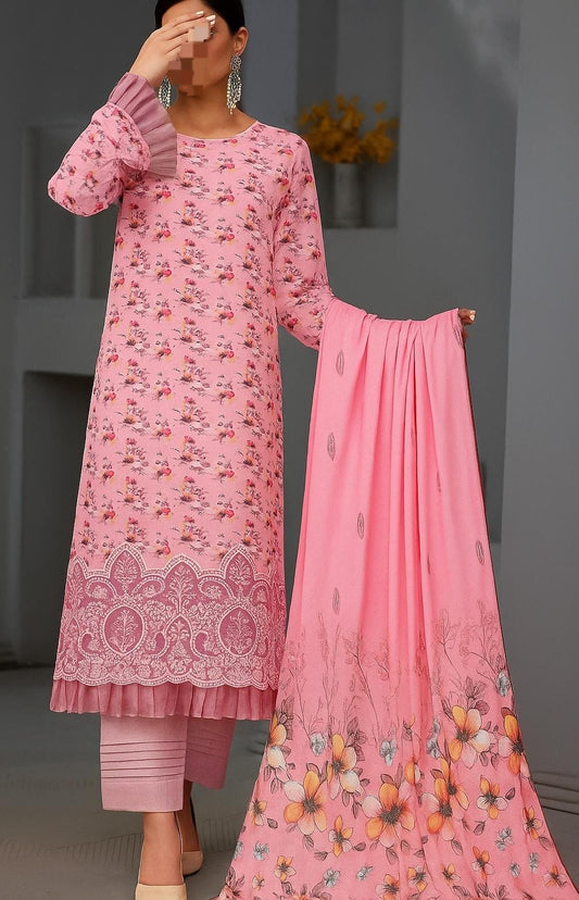 Luxurious Applique Boring Embroidery – Premium Lawn 3-Piece Summer Collection (AY09)