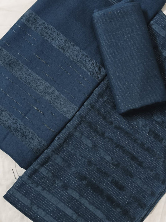 ALPINE CHAMKI ZARI VELVET MARINA 3PC MOST DEMANDING WINTER COLLECTION 2025