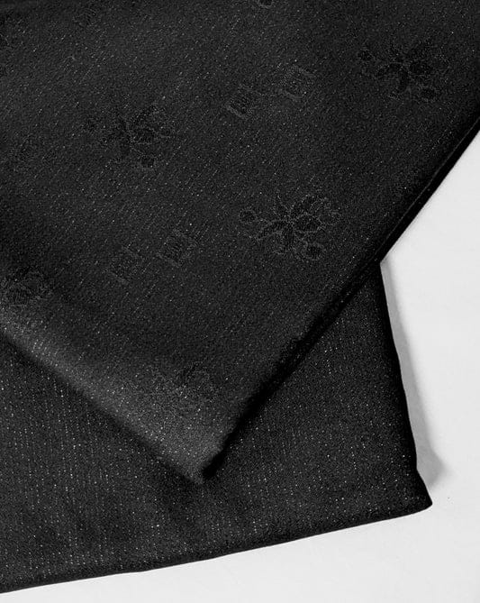 Black Zari Line Moon Lite Marina 2-piece winter outfit by Hayadar Clothing from the Winter 2025 collection.