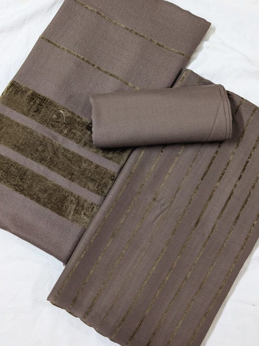 3PC - Alpine Velvet Dhank Marina – Exclusive Winter Collection (SAND SKIN COLOR)