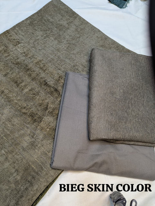Peach Velvet Wool 3-Piece Exclusive Winter 2025 Collection (Bieg Skin Color)