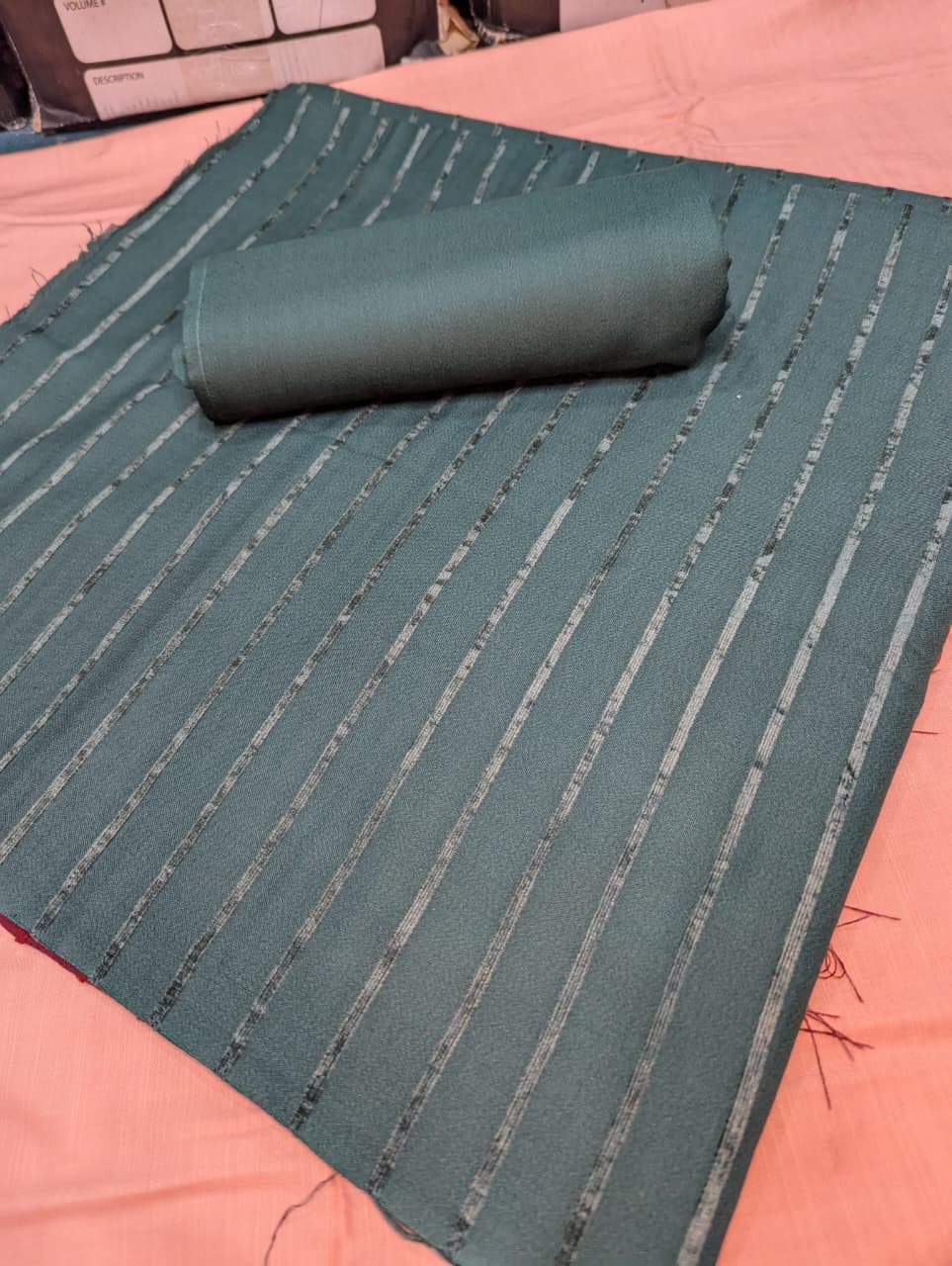 2PC ALPINE VELVET MARINA 2025 WINTER COLLECTION (DARK GREEN)