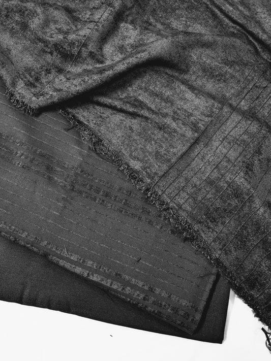 3PC Signature Marina Velvet – Premium Design with Pure Velvet Wool Shawl 2025 (JET BLACK)