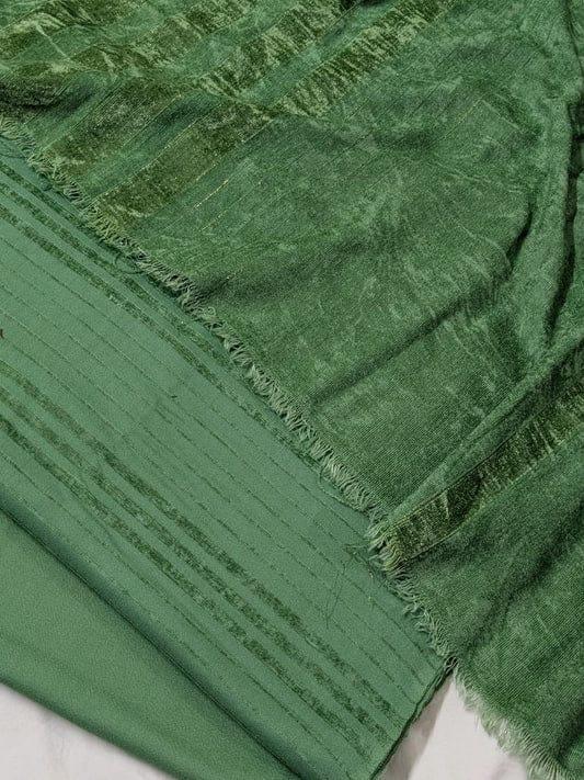 3PC Signature Marina Velvet – Premium Design with Pure Velvet Wool Shawl 2025 (FOREST GREEN)