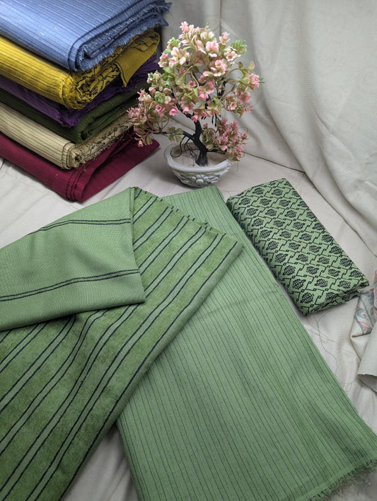 3PC Alpine Black Velvet – Unique Winter Luxury Article (Apple Green)