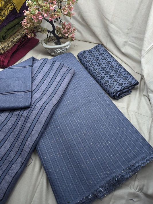 3PC Alpine Black Velvet – Unique Winter Luxury Article (Metal Gray)