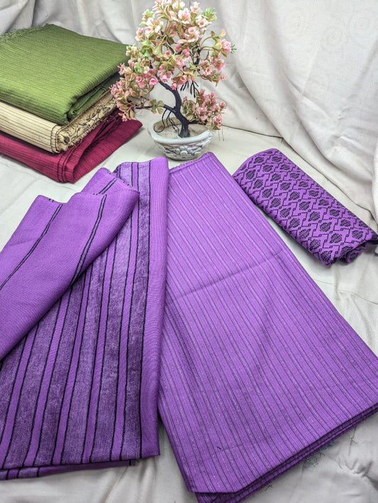 3PC Alpine Black Velvet – Unique Winter Luxury Article (Purple)