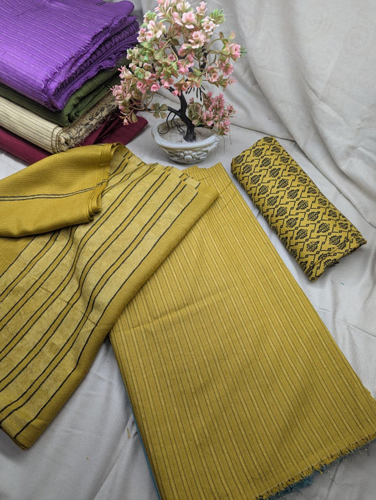 3PC Alpine Black Velvet – Unique Winter Luxury Article (Yellow)