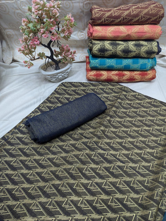 2-PC GOLDEN Chmki Jaeqat Working  Winter Collection (Black)