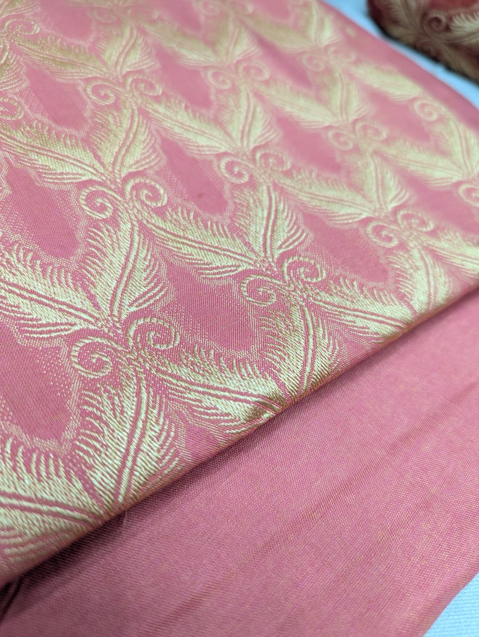 Red golden Chmki Jaeqat winter collection set by Hayadar Clothing, featuring traditional design and cozy fabric.