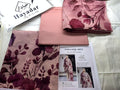 Bright peach 3-piece premium lawn set with rice slub fabric and voil dupatta by Hayadar Clothing, perfect for summer wear.