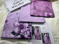 Lavender purple 3-piece lawn suit by Hayadar Clothing featuring rice slub fabric and a sheer voil dupatta.