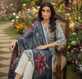 Three-piece Nishat digital print Bana Dora plan trouser lawn collection by Hayadar Clothing, featuring colorful traditional fabric.