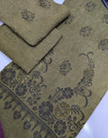 3-PC PEACH BANARSI SWEET LEATHER | 2026 PREMIUM COLLECTION [MUD GREEN]