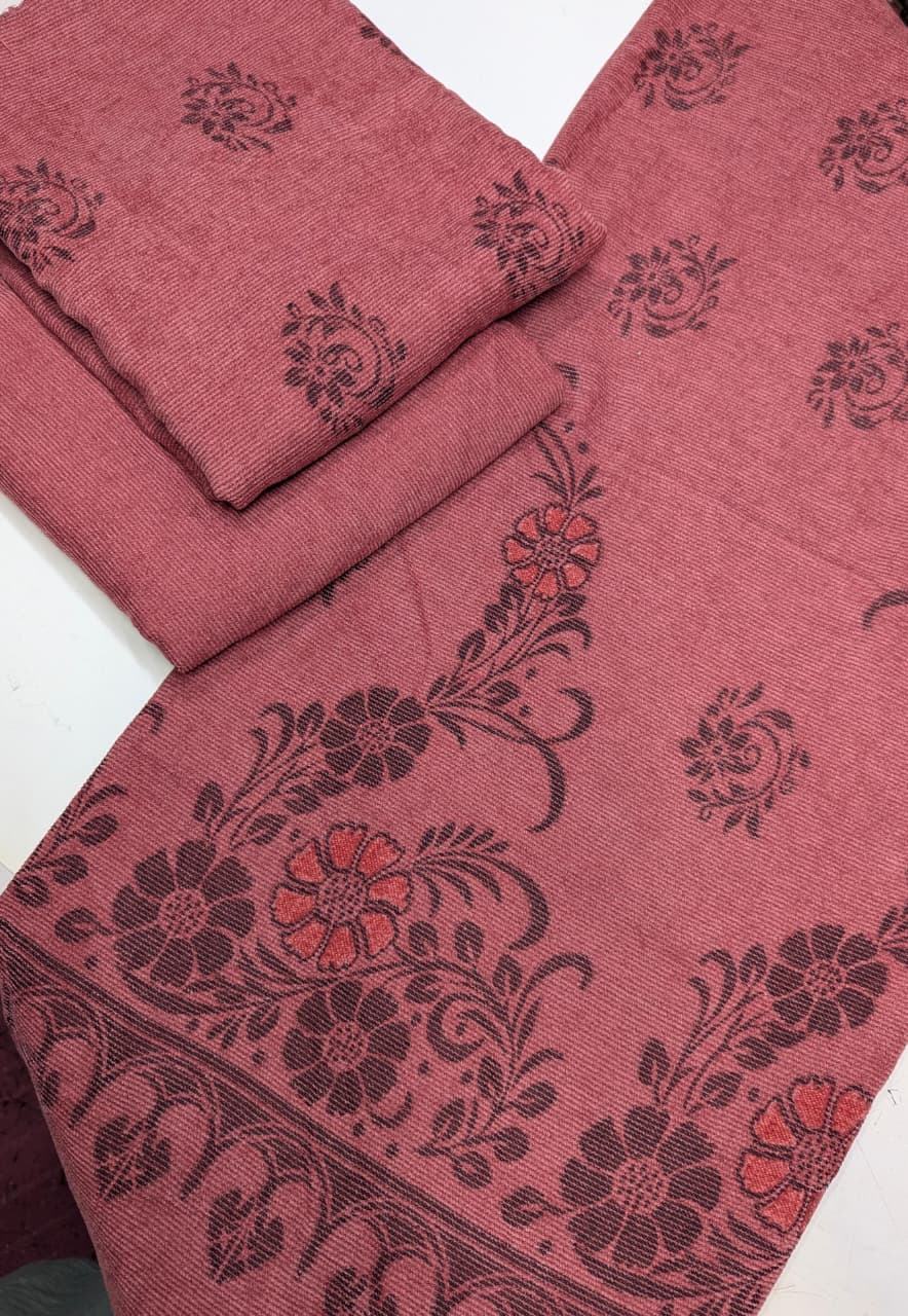 3-PC PEACH BANARSI SWEET LEATHER | 2026 PREMIUM COLLECTION [TEA PINK]