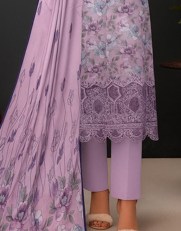 Luxurious Applique Boring Embroidery – Premium Lawn 3-Piece Summer Collection (AY03)