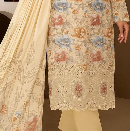Luxurious Applique Boring Embroidery – Premium Lawn 3-Piece Summer Collection (AY04) (AY04)