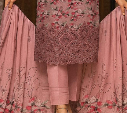 Luxurious Applique Boring Embroidery – Premium Lawn 3-Piece Summer Collection (AY02)