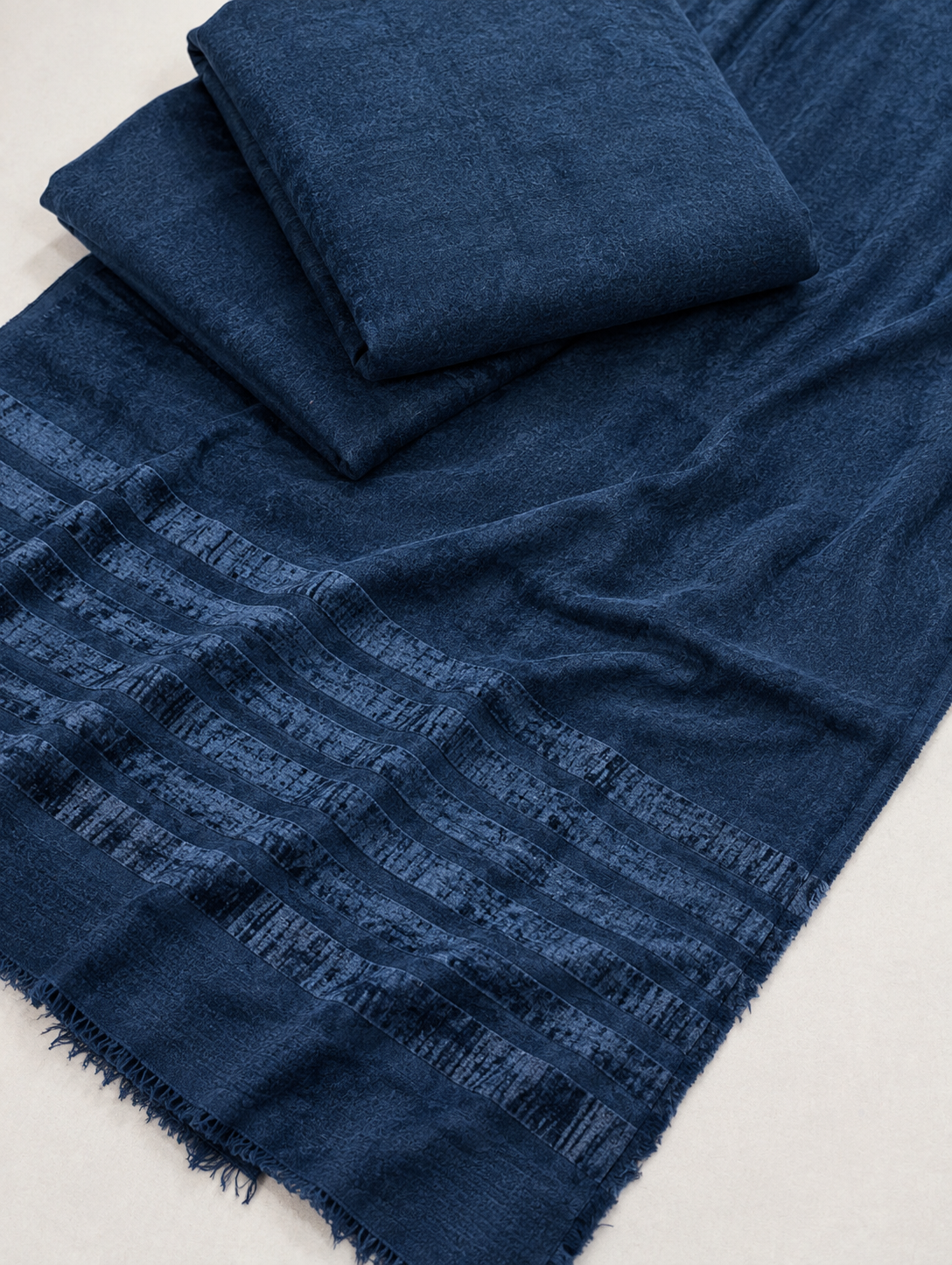 3-PC SWEET LEATHER VELVET | EXPORT QUALITY LUXURY EDITION [NEAVY BLUE]
