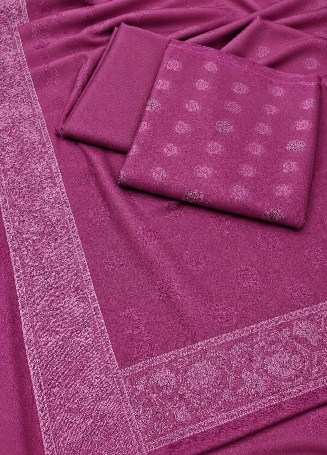 3PC 4-CORNER VELVET MARINA | SIGNATURE WINTER [SHOCKING PINK]