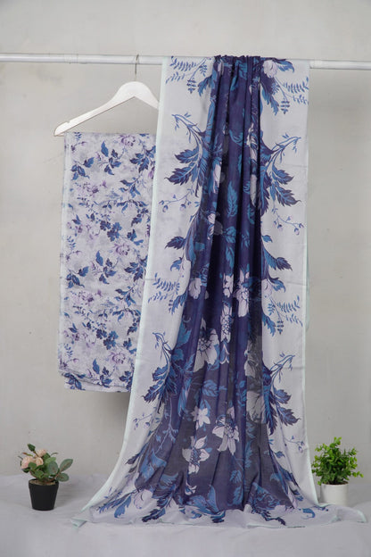 3PC Baroque Digital Print Bana Dora – Elegant Lawn Summer Collection (DA001)