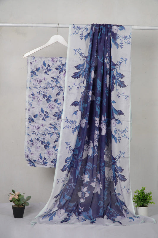 3PC Baroque Digital Print Bana Dora – Elegant Lawn Summer Collection (DA001)